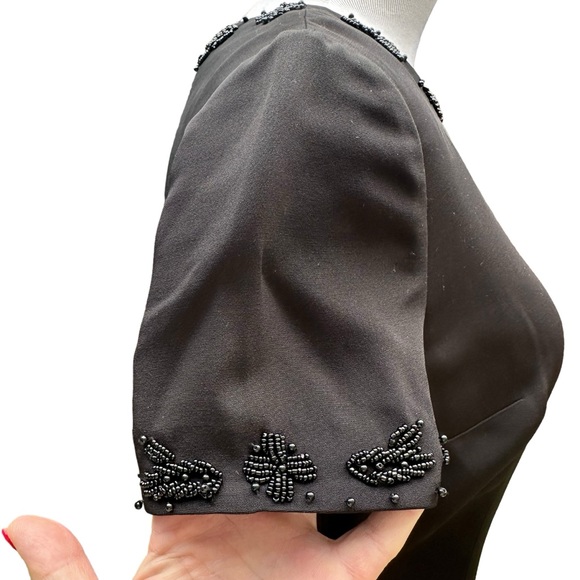 Dolce & Gabbana Beaded Cocktail Dress Black SZ 40 Small - Picture 6 of 16